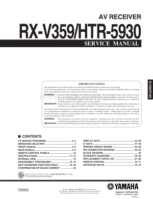 Yamaha-RXV-359-Service-Manual电路原理图.pdf