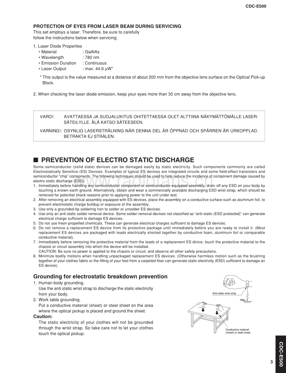 Yamaha-CDCE-500-Service-Manual电路原理图.pdf_第3页