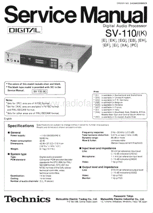 Technics-SV-110-Service-Manual电路原理图.pdf