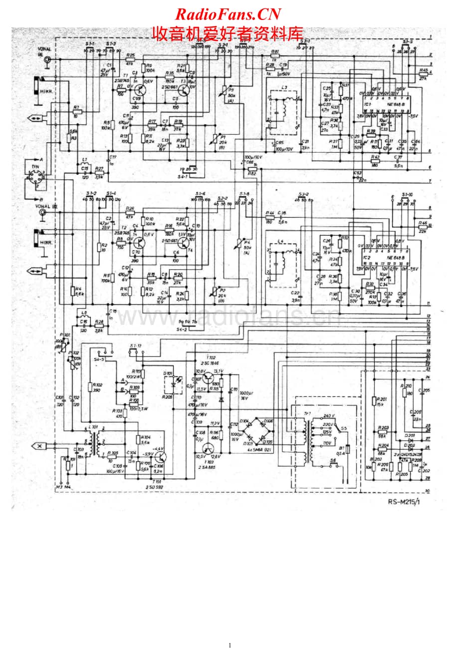 Technics-RSM-215-Schematics电路原理图.pdf_第1页