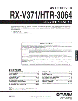 Yamaha-RXV-371-Service-Manual电路原理图.pdf