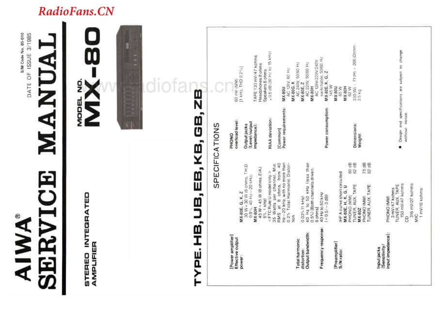 Aiwa-MX80-int-sm维修电路图 手册.pdf_第1页