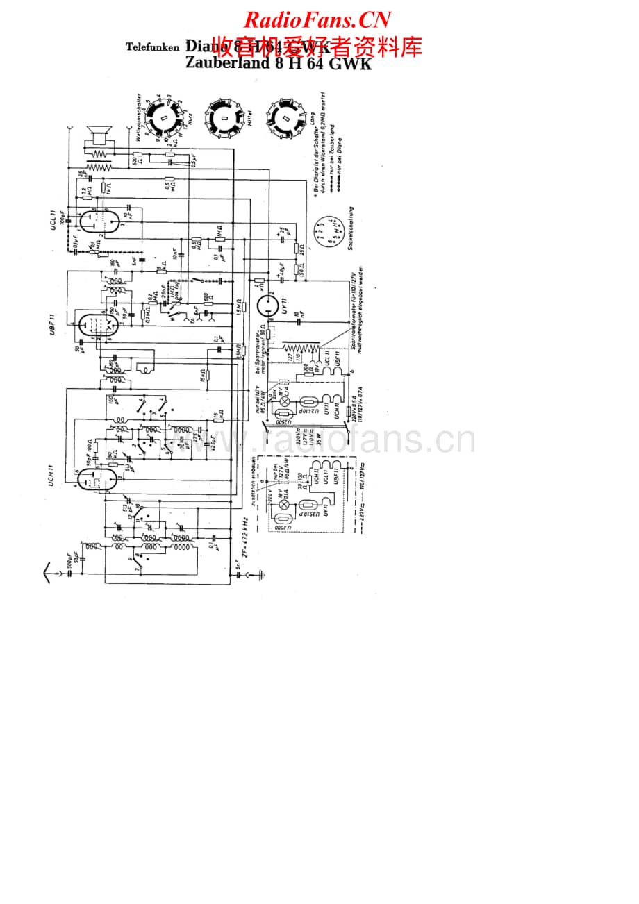 Telefunken-Diana-8H64-GWK-Schematic电路原理图.pdf_第1页