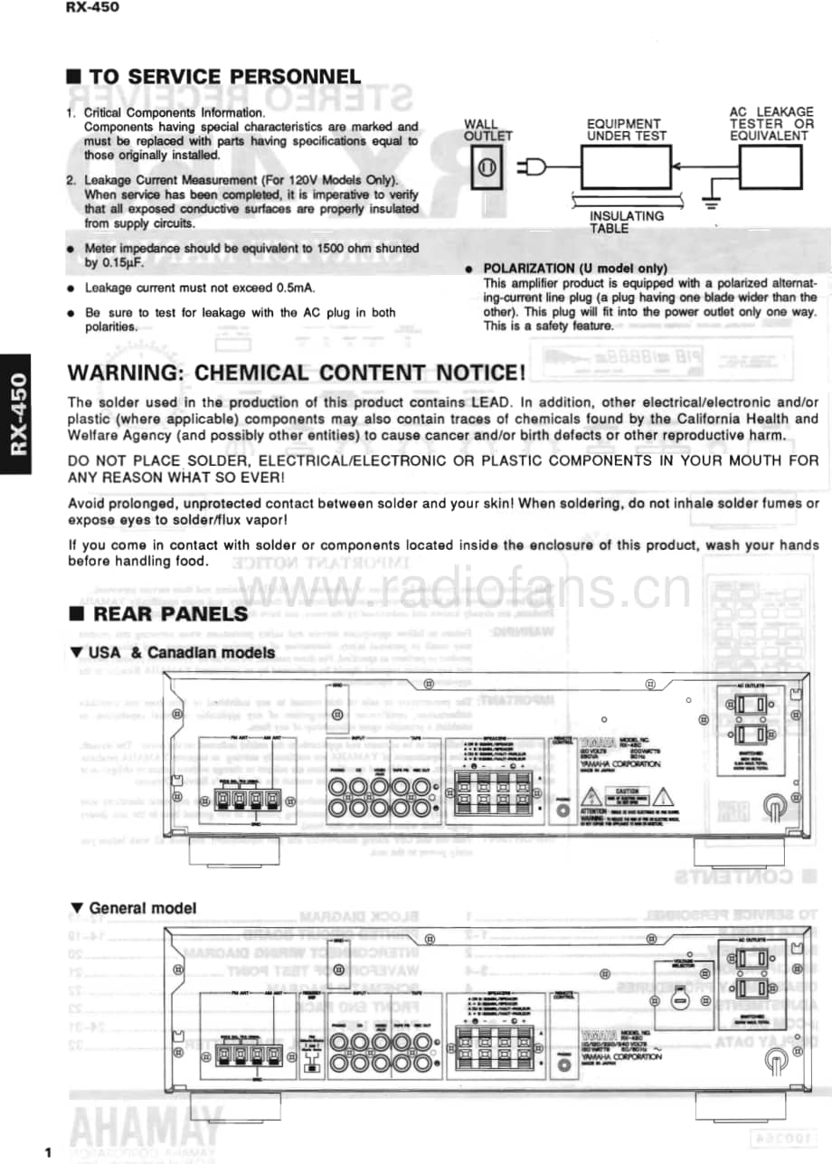 Yamaha-RX-450-Service-Manual电路原理图.pdf_第2页