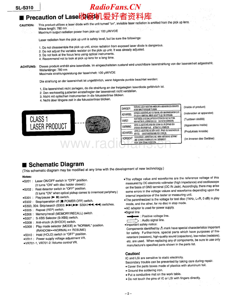 Technics-SLS-310-Service-Manual电路原理图.pdf_第2页