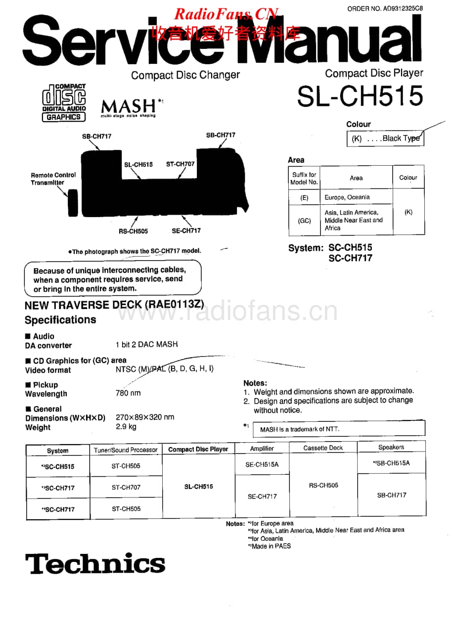 Technics-SLCH-515-Service-Manual电路原理图.pdf_第1页