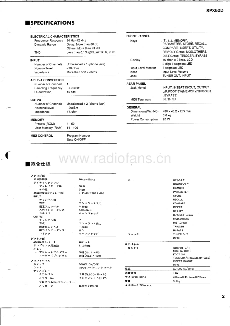 Yamaha-SPX-50-D-Service-Manual电路原理图.pdf_第3页