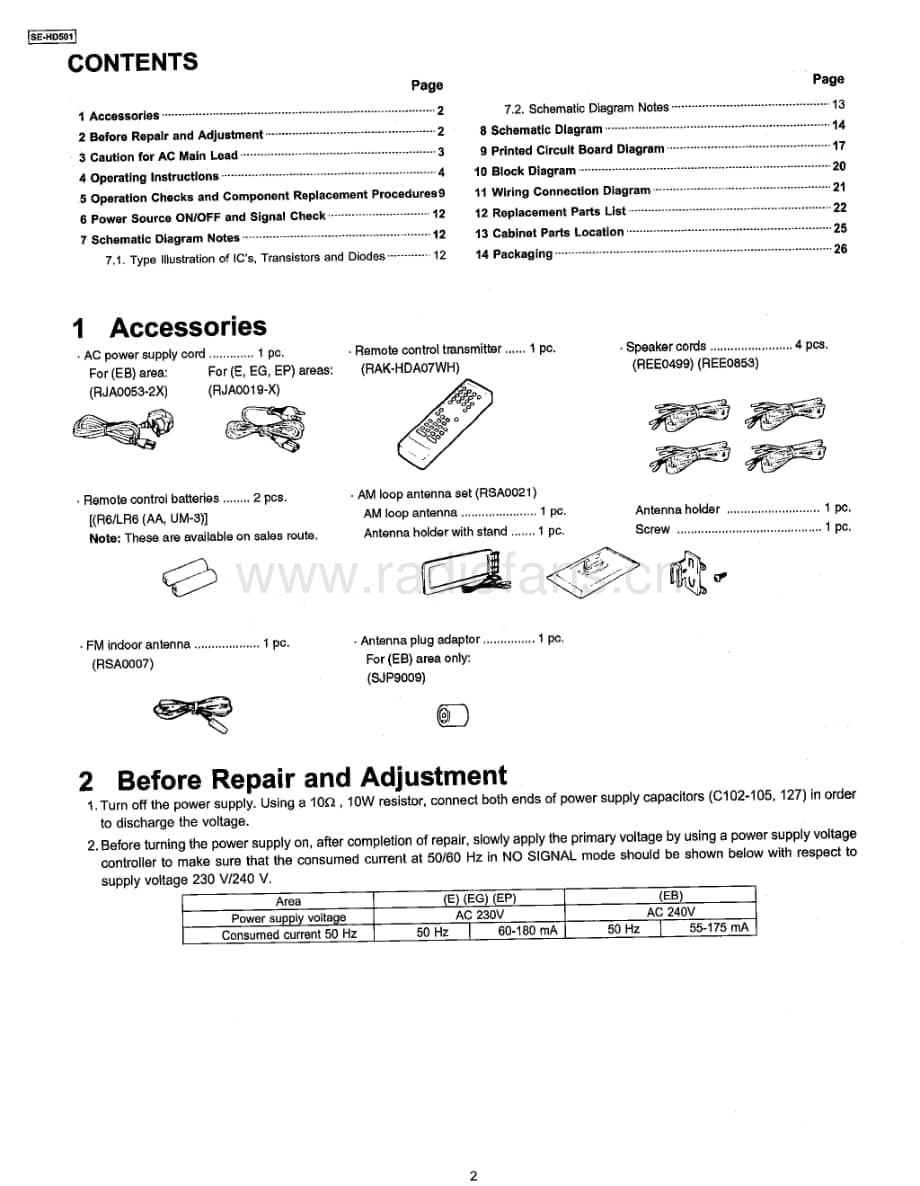 Technics-SEHD-501-Service-Manual电路原理图.pdf_第2页