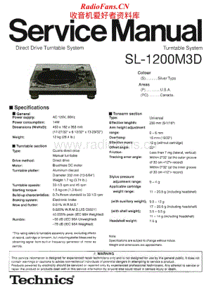 Technics-SL-1200-M-3-D-Service-Manual电路原理图.pdf