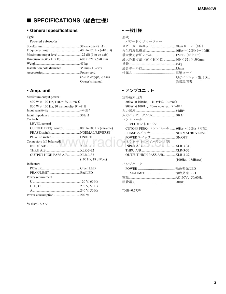 Yamaha-MSR-800-W-Service-Manual电路原理图.pdf_第3页