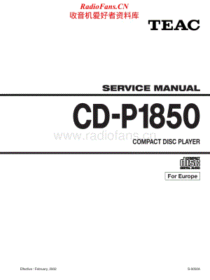 Teac-CDP-1850-Service-Manual电路原理图.pdf