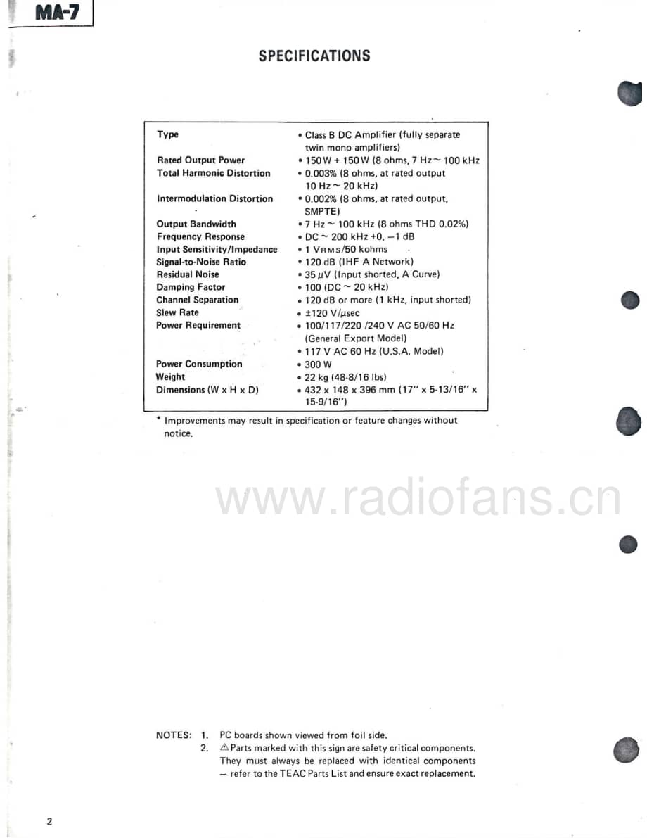 Teac-MA-7-Service-Manual电路原理图.pdf_第3页