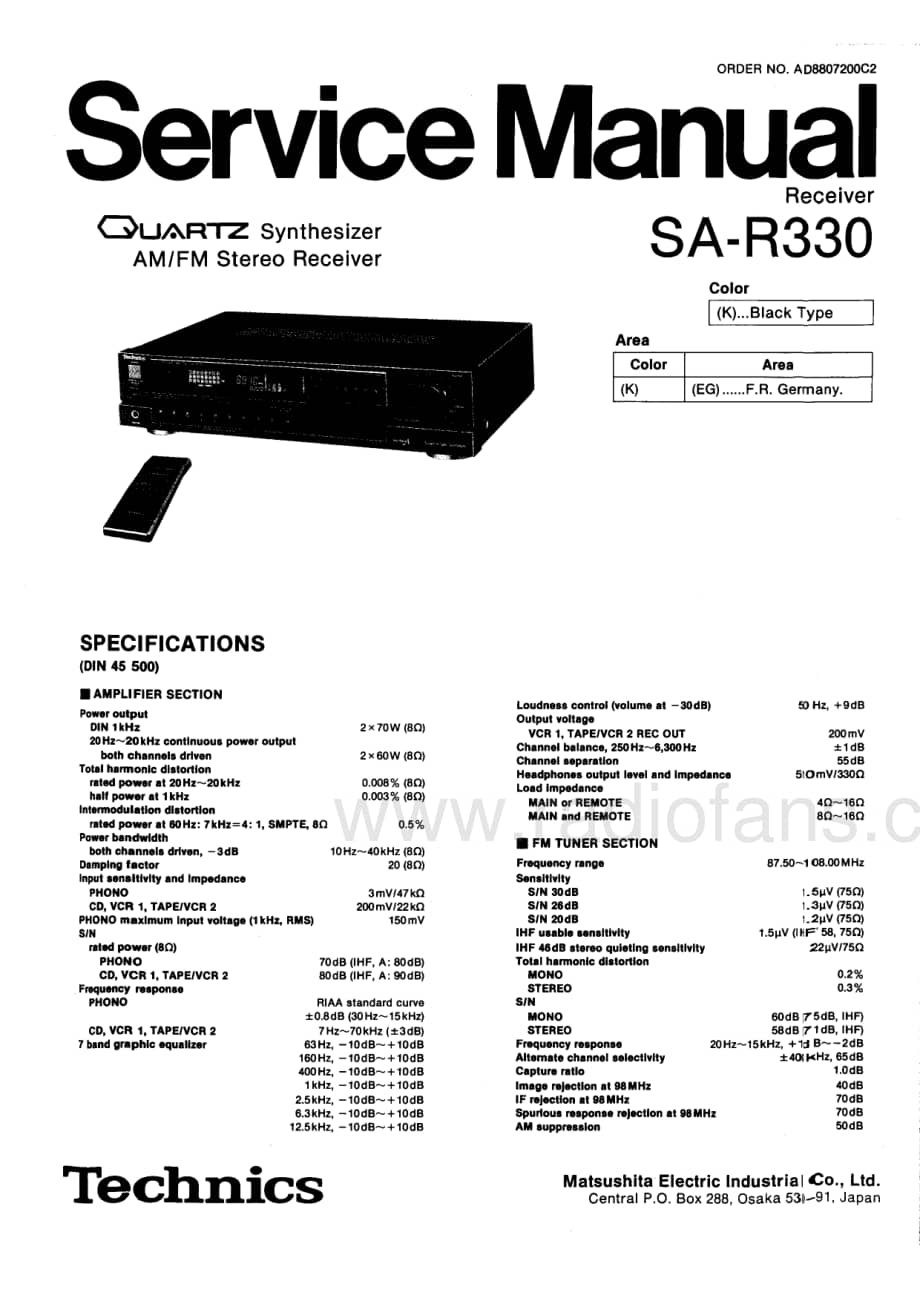 Technics-SAR-330-Service-Manual (1)电路原理图.pdf_第1页