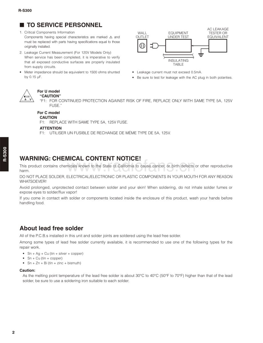 Yamaha-RS-300-Service-Manual电路原理图.pdf_第2页