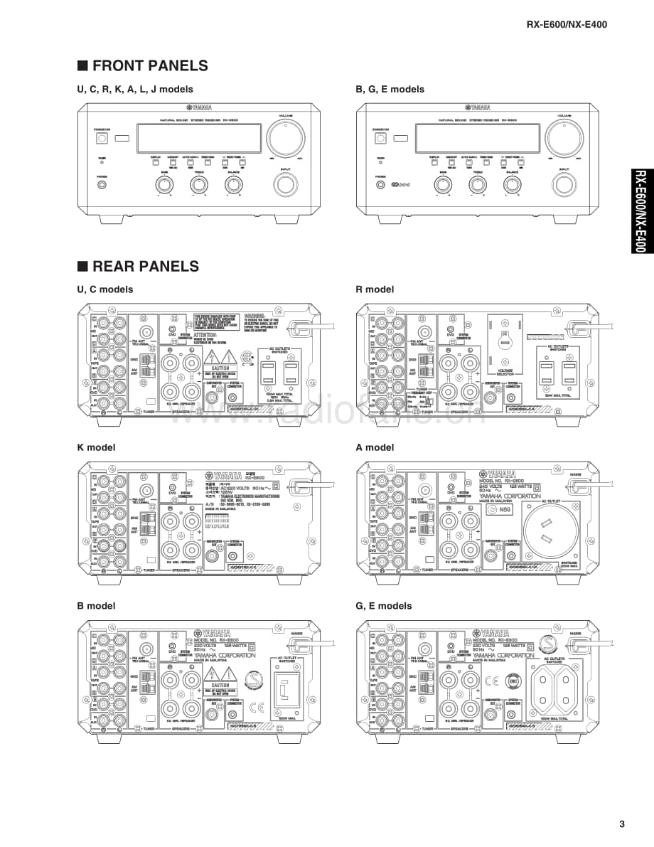 Yamaha-RXE-600-Service-Manual电路原理图.pdf_第3页