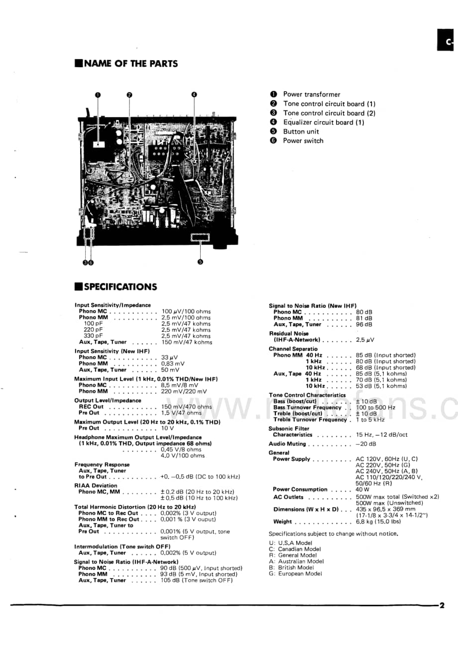 Yamaha-C-50-Service-Manual电路原理图.pdf_第3页