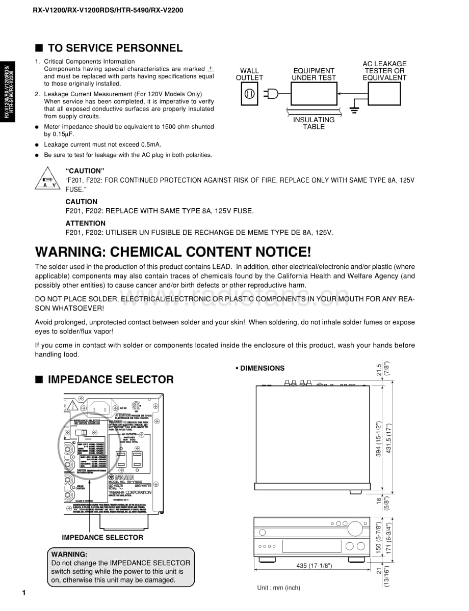 Yamaha-RXV-1200-RDS-Service-Manual电路原理图.pdf_第2页