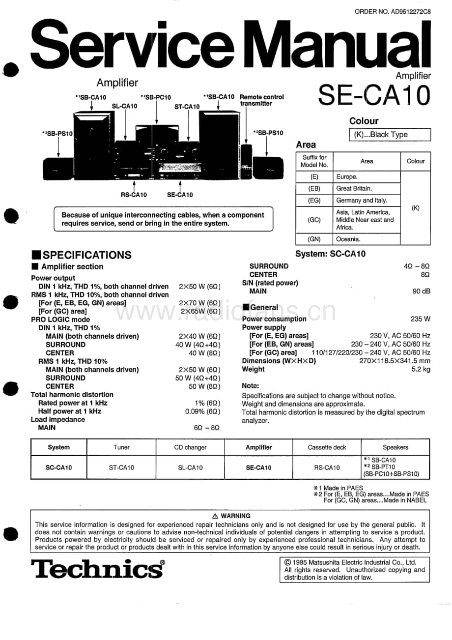 Technics-SECA-10-Service-Manual电路原理图.pdf_第1页