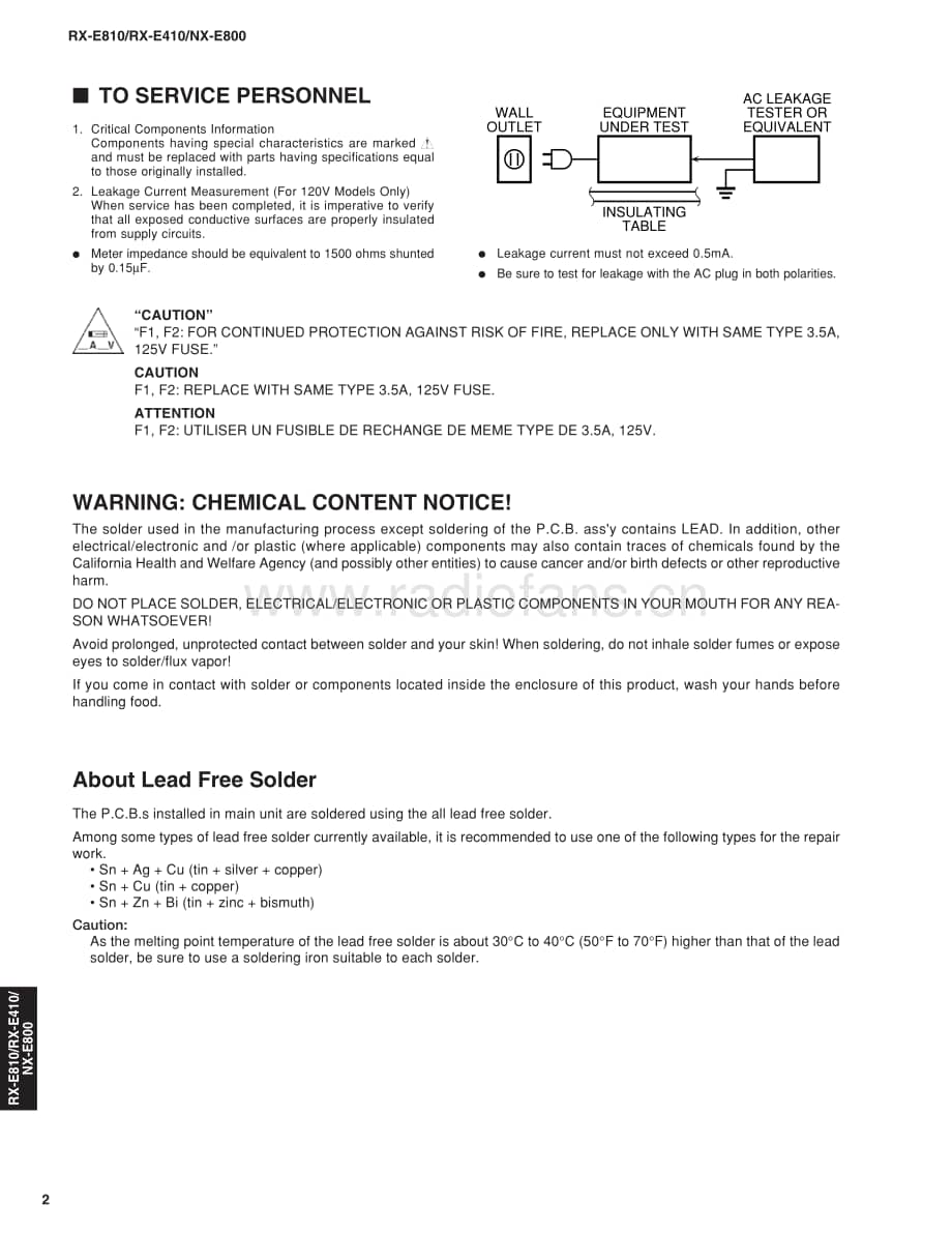 Yamaha-RXE-410-Service-Manual电路原理图.pdf_第2页