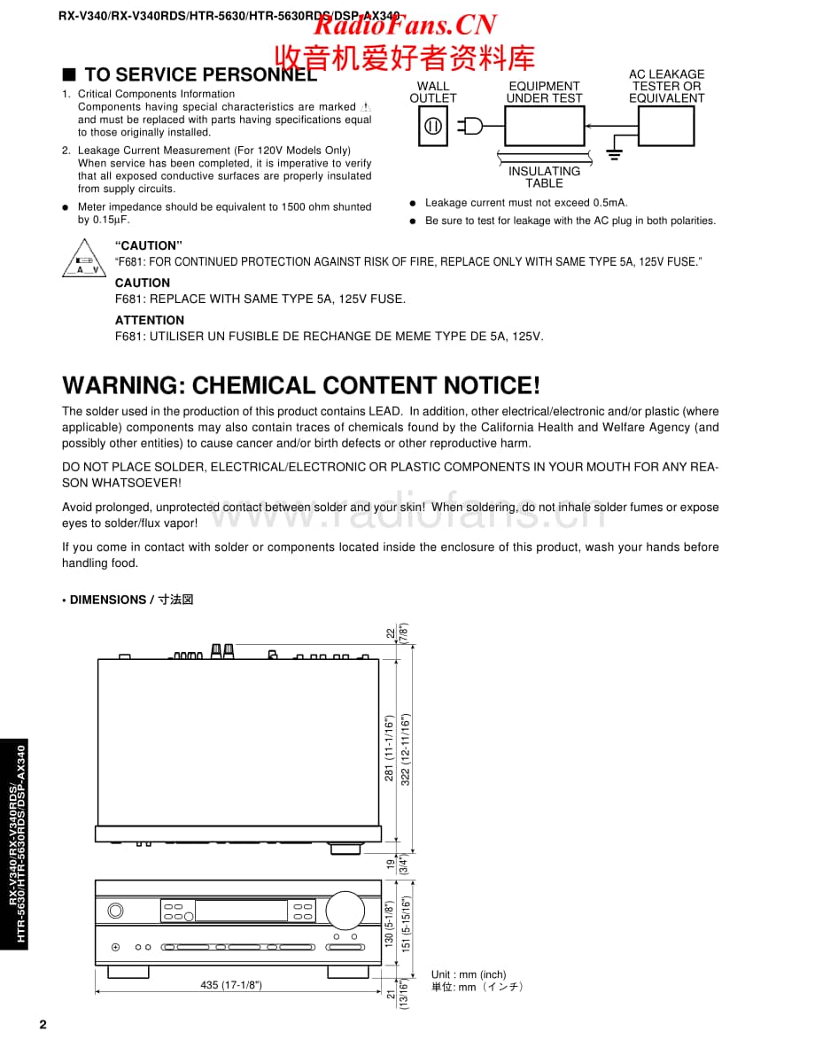 Yamaha-HTR-5630-5630-RDS-Service-Manual (1)电路原理图.pdf_第2页