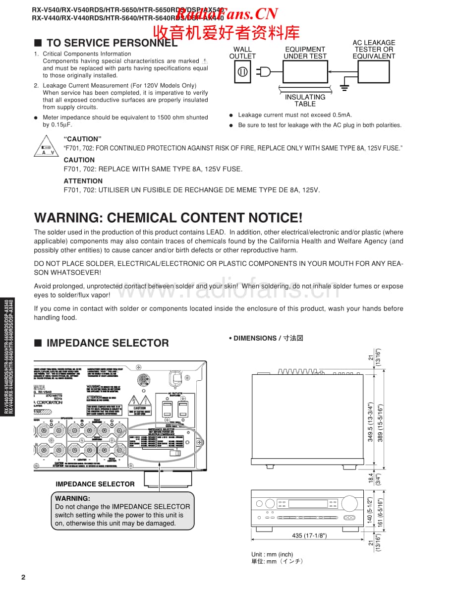 Yamaha-DSPAX-440-Service-Manual电路原理图.pdf_第2页