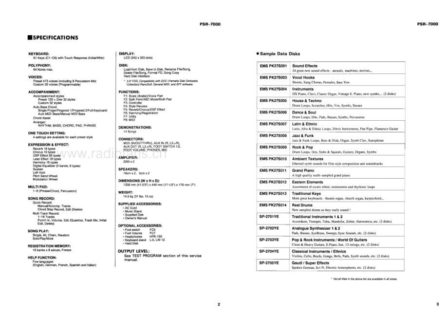 Yamaha-PSR-7000-Service-Manual-Part-1电路原理图.pdf_第3页