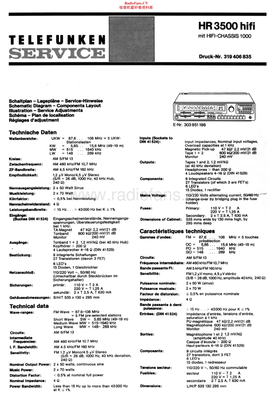 Telefunken-HR-3500-Service-Manual电路原理图.pdf_第1页