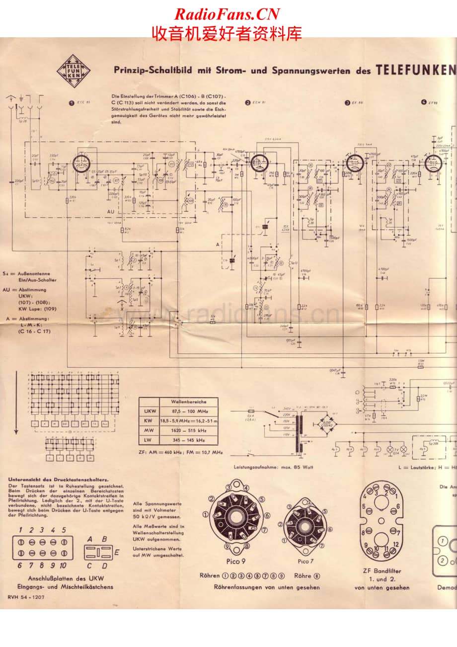 Telefunken-Opus-8-Schematic电路原理图.pdf_第1页