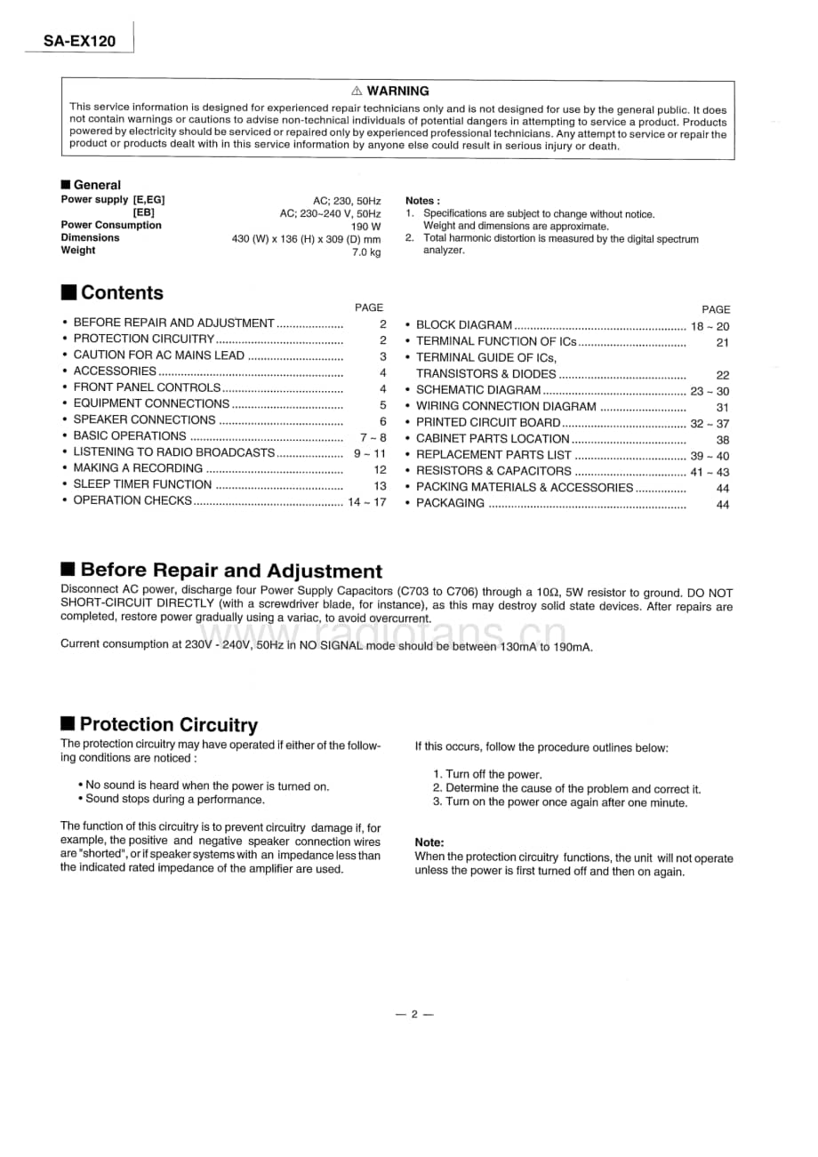 Technics-SAEX-120-Service-Manual电路原理图.pdf_第2页