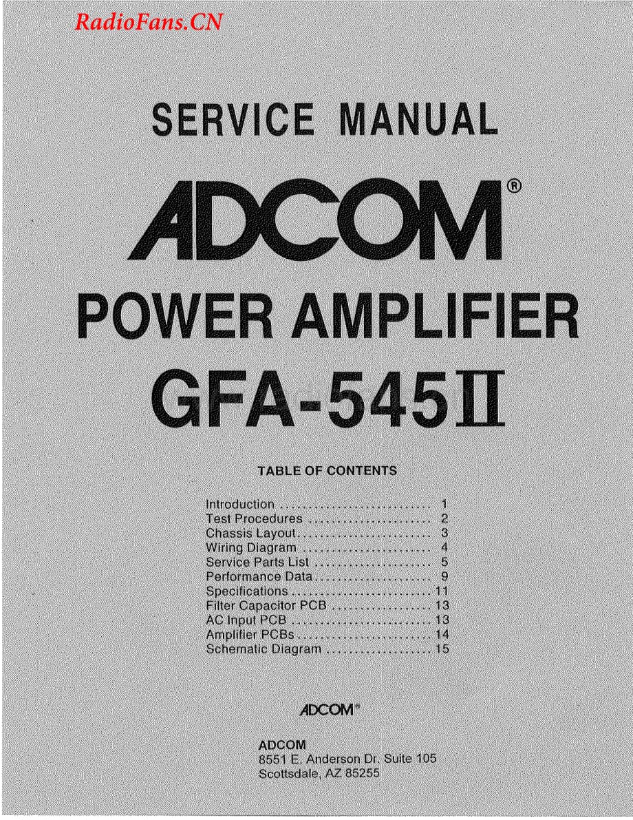 Adcom-GFA545ll-pwr-sm维修电路图 手册.pdf_第1页