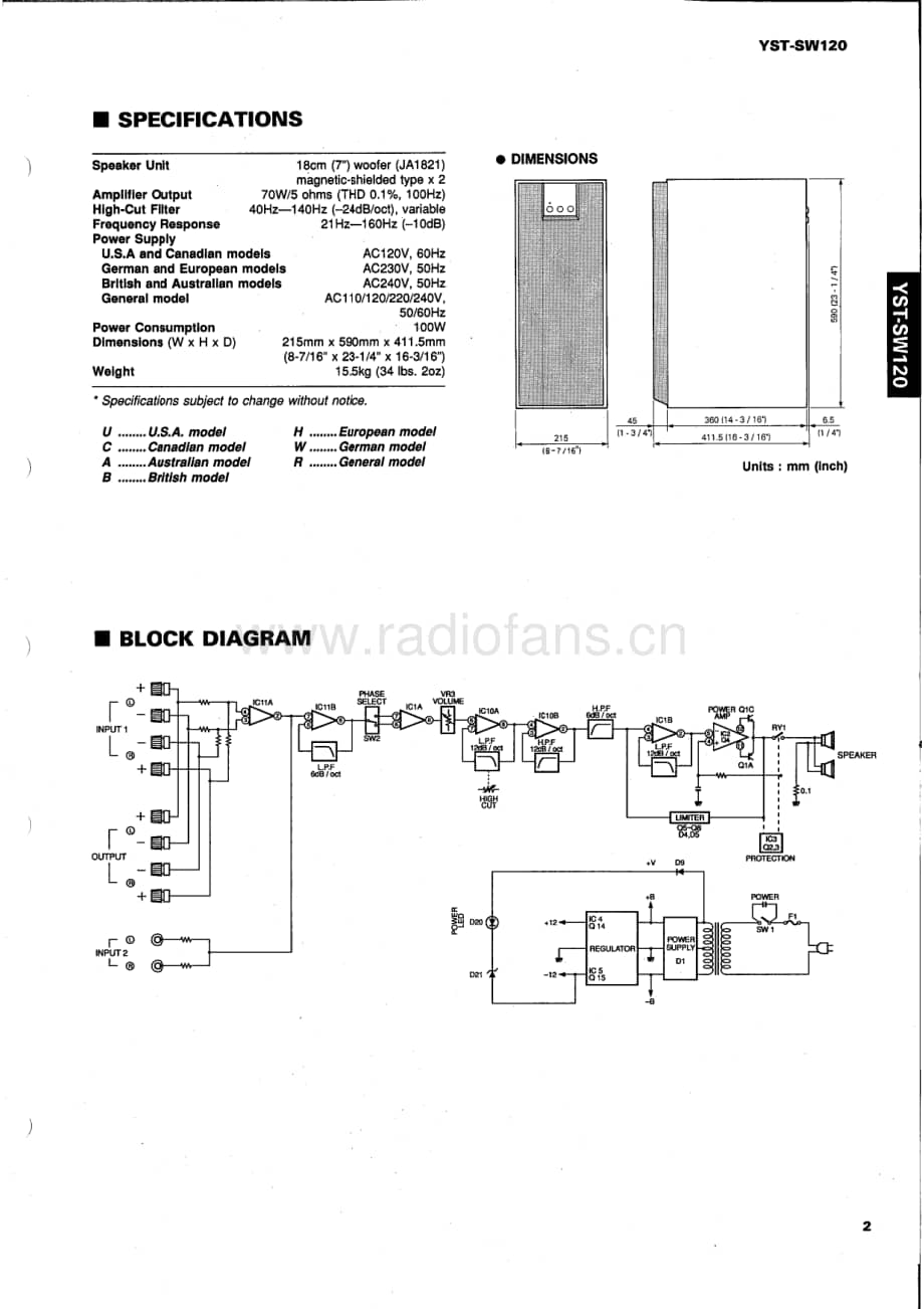 Yamaha-YSTSW-120-Service-Manual电路原理图.pdf_第3页