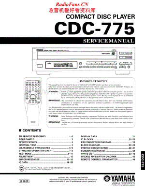 Yamaha-CDC-775-Service-Manual电路原理图.pdf