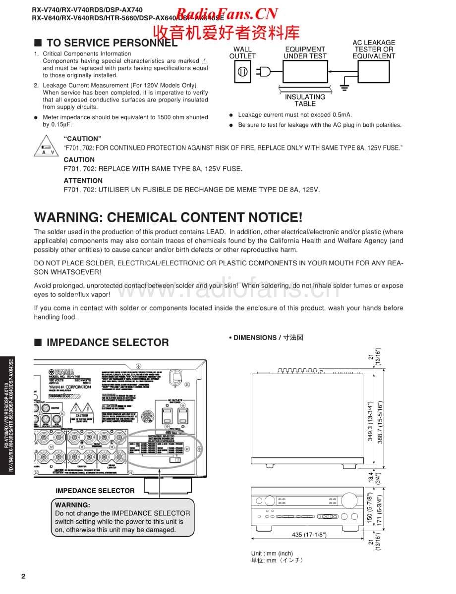 Yamaha-DSPAX-740-Service-Manual电路原理图.pdf_第2页