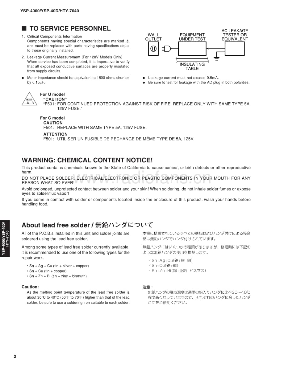 Yamaha-YSP-4000-Service-Manual电路原理图.pdf_第2页