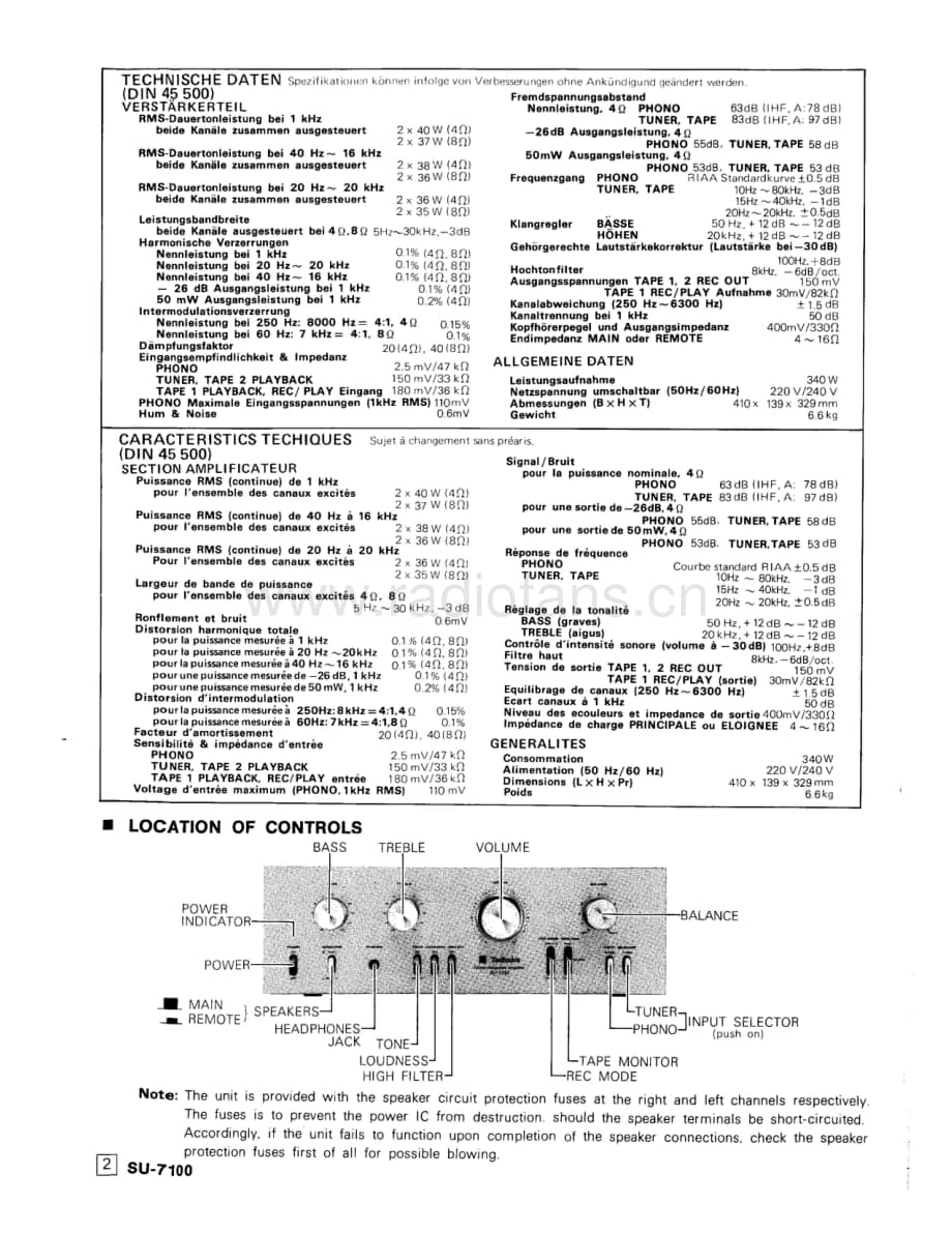 Technics-SU-7100-K-Service-Manual电路原理图.pdf_第2页