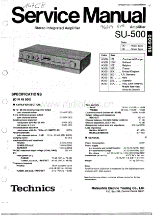 Technics-SU-500-Service-Manual电路原理图.pdf