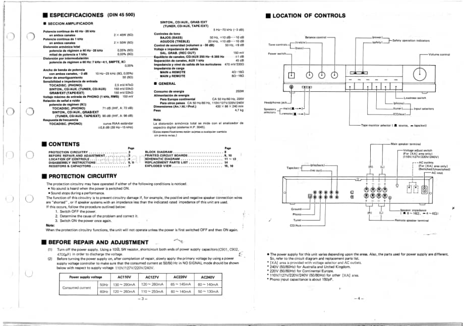 Technics-SU-500-Service-Manual电路原理图.pdf_第3页