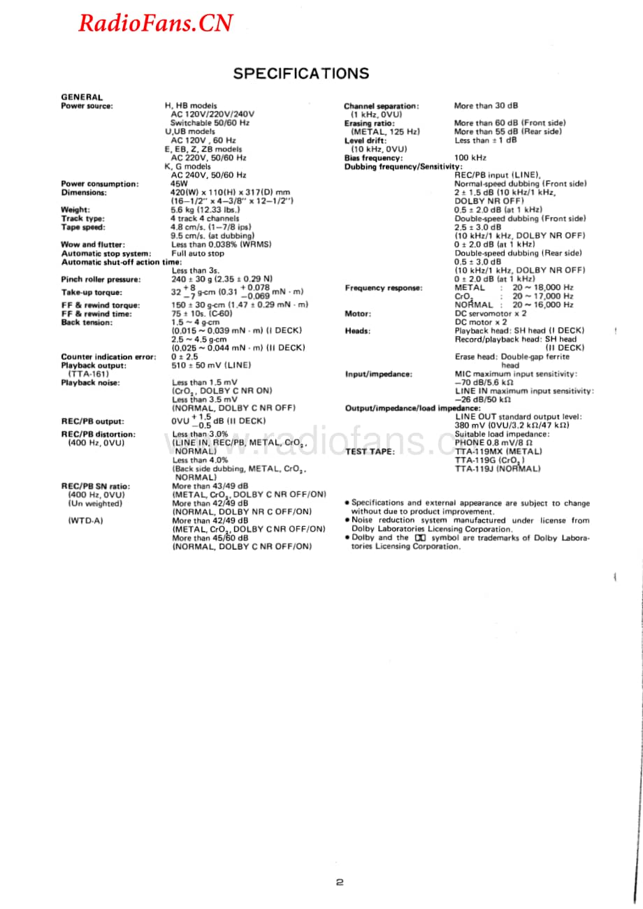 Aiwa-ADWX220-tape-sm维修电路图 手册.pdf_第2页