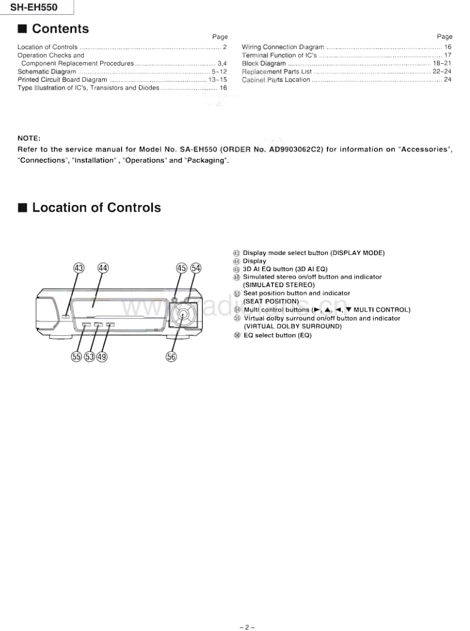 Technics-SHEH-550-Service-Manual电路原理图.pdf_第2页