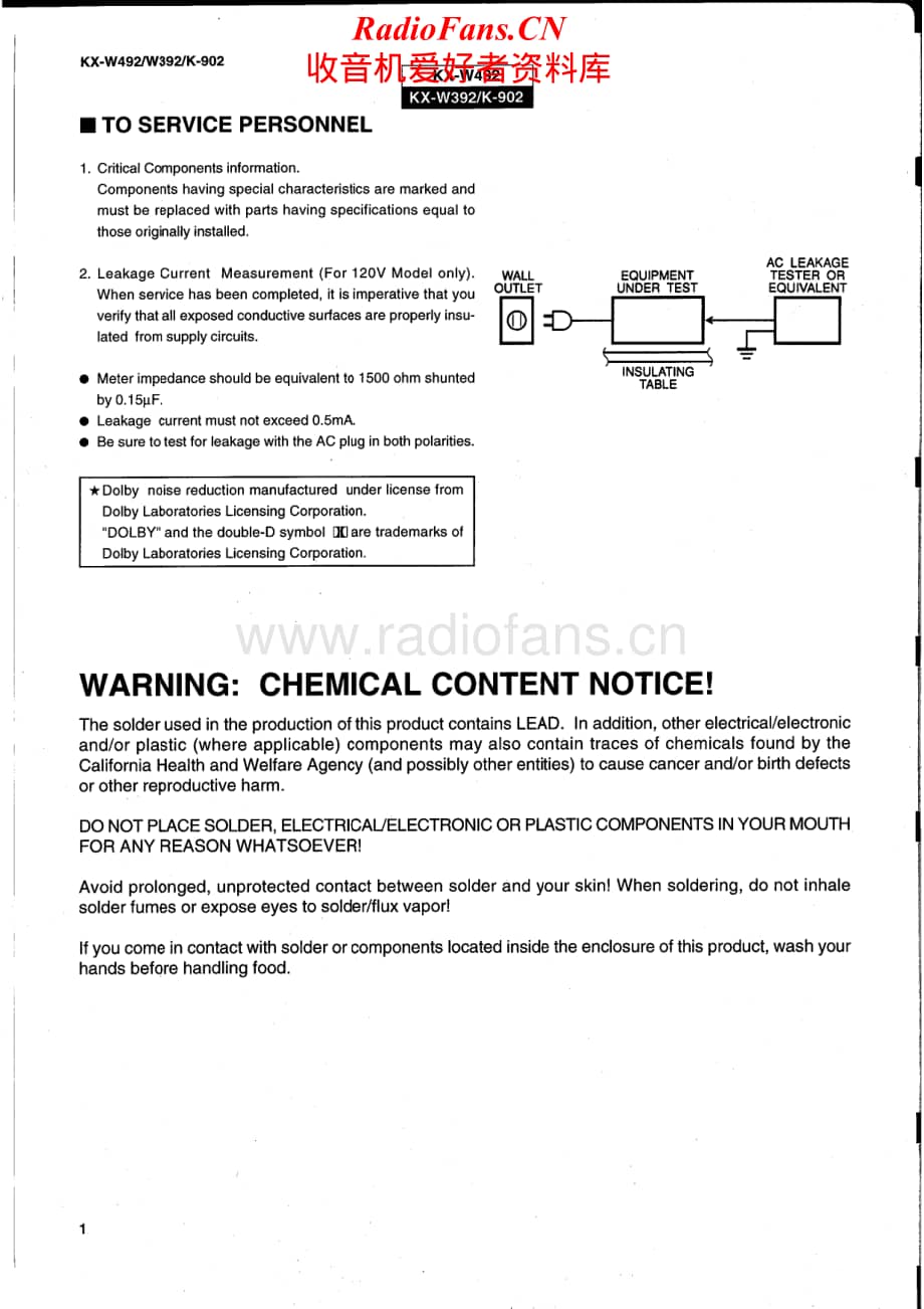 Yamaha-KXK-902-Service-Manual电路原理图.pdf_第2页