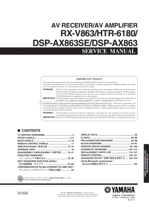 Yamaha-RXV-863-Service-Manual电路原理图.pdf