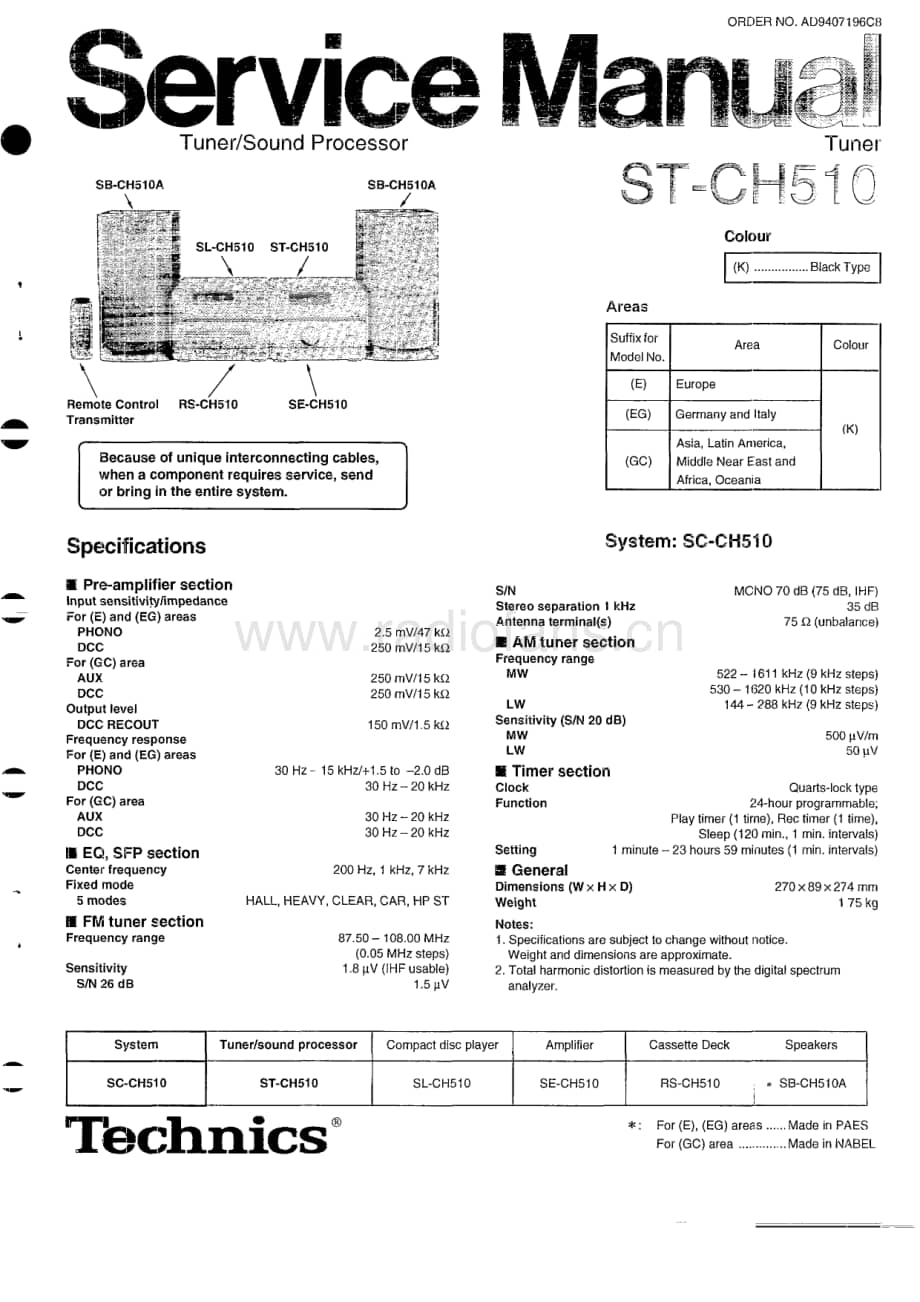 Technics-STCH-510-Service-Manual电路原理图.pdf_第1页