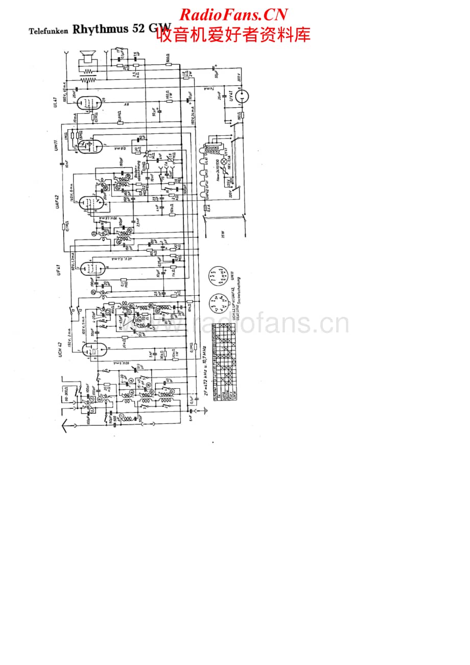 Telefunken-Rhythmus-52-GW-Schematic电路原理图.pdf_第1页