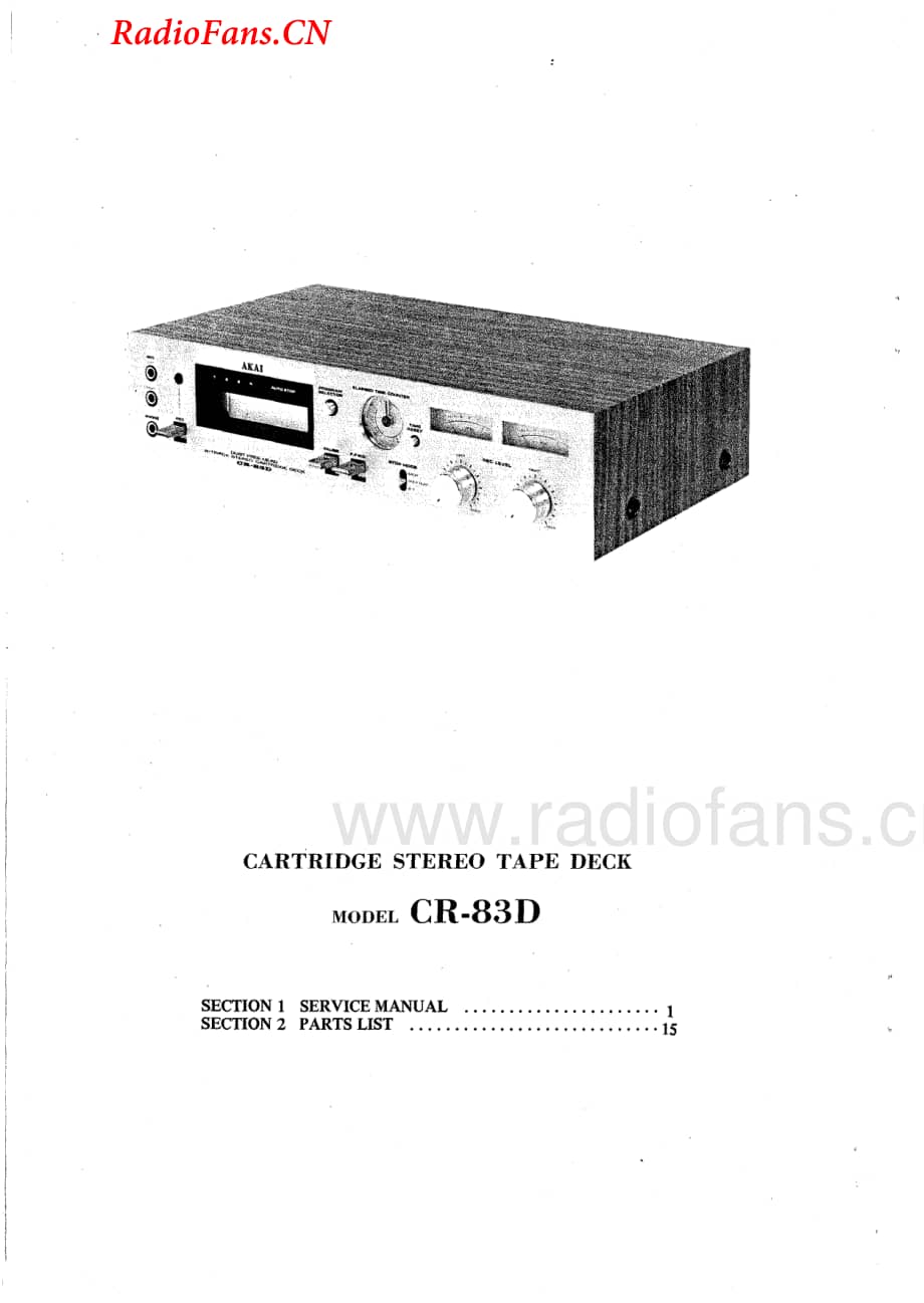 Akai-CR83D-tape-sm维修电路图 手册.pdf_第2页