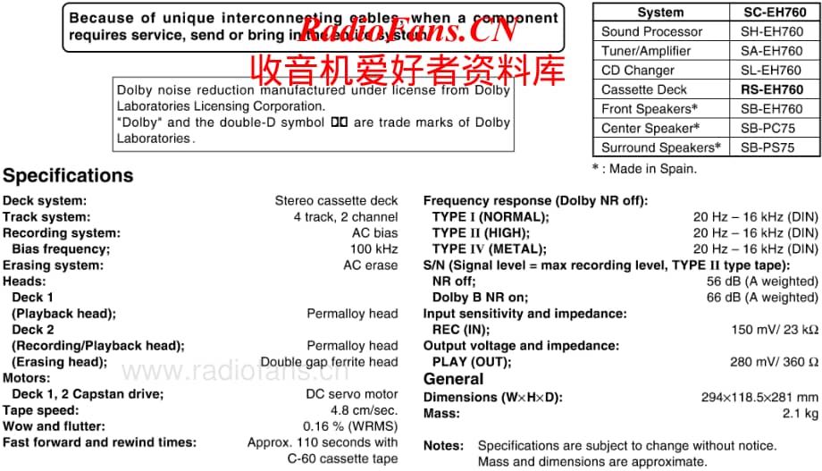 Technics-RSEH-760-Service-Manual电路原理图.pdf_第2页