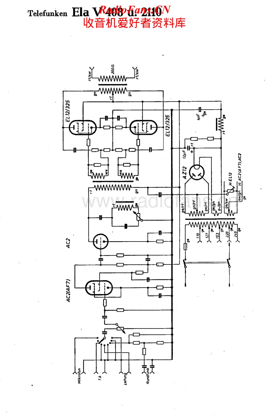 Telefunken-Ela-V408U-Schematic电路原理图.pdf_第1页