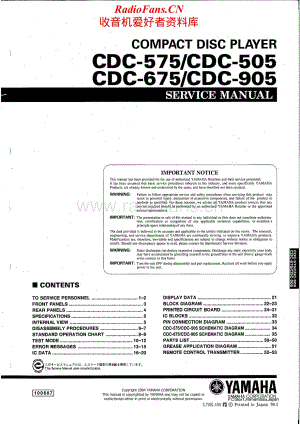 Yamaha-CDC-675-Service-Manual电路原理图.pdf