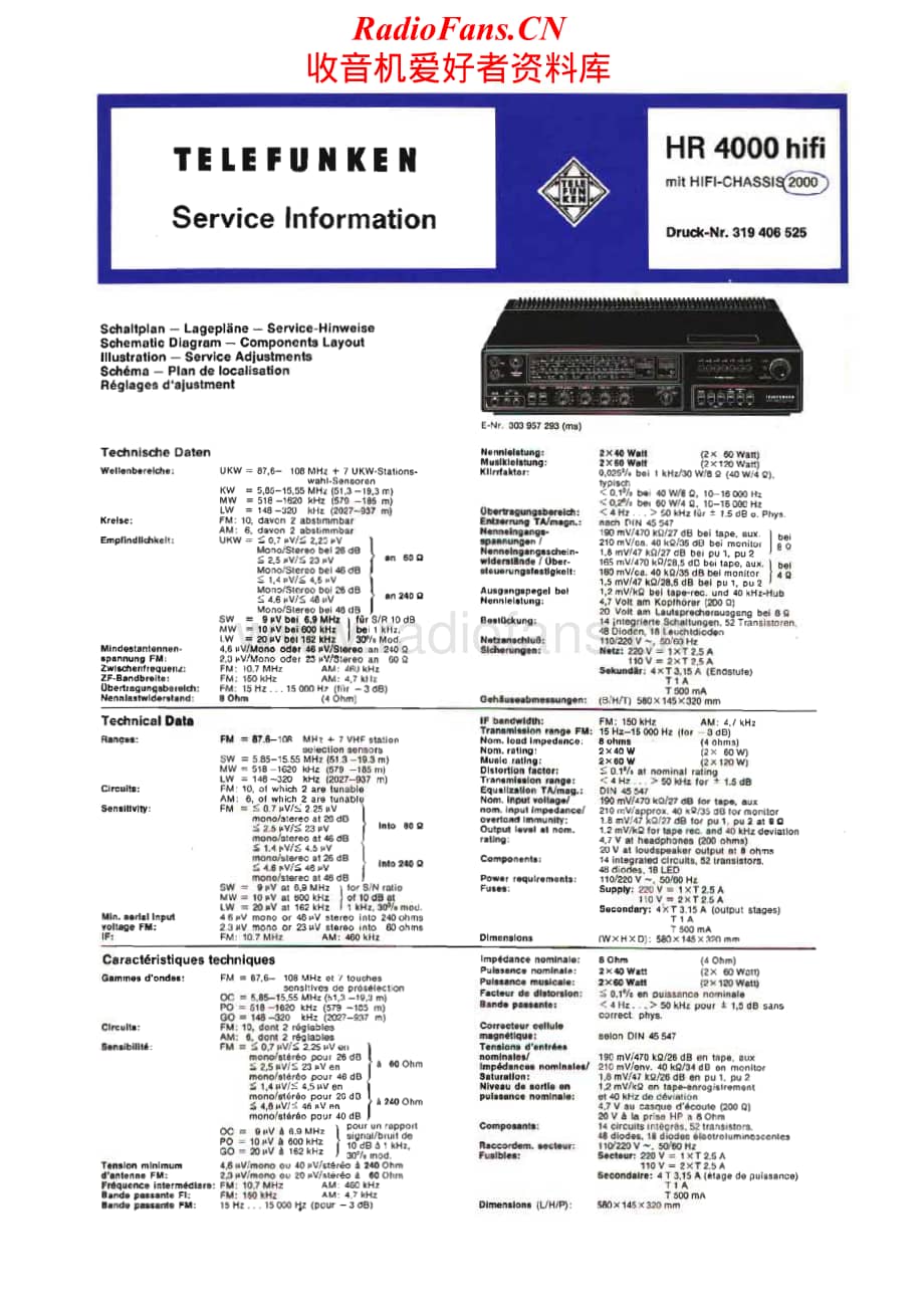 Telefunken-HR-4000-Service-Manual电路原理图.pdf_第1页