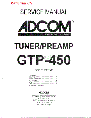 Adcom-GTP450-pre-sm维修电路图 手册.pdf
