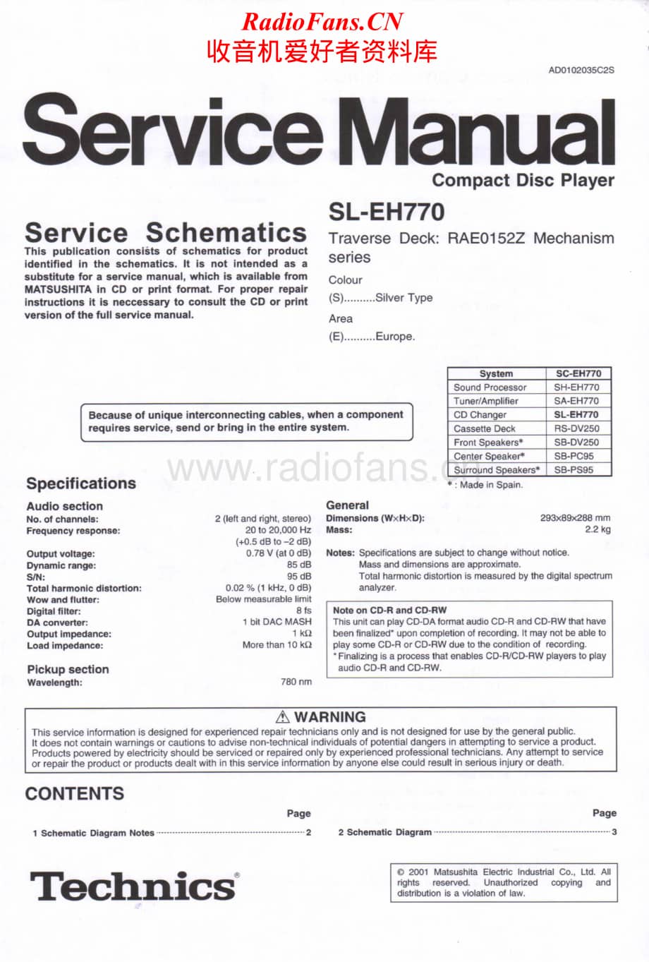 Technics-SLEH-770-Schematics电路原理图.pdf_第1页